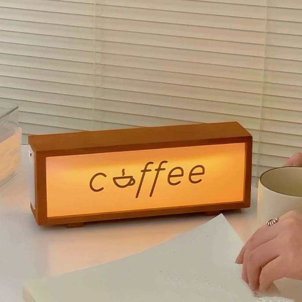 Warm Light Wooden Acrylic Night Light Glowing Effect Atmosphere Warm Light Sleeping Lamp  Kids Room