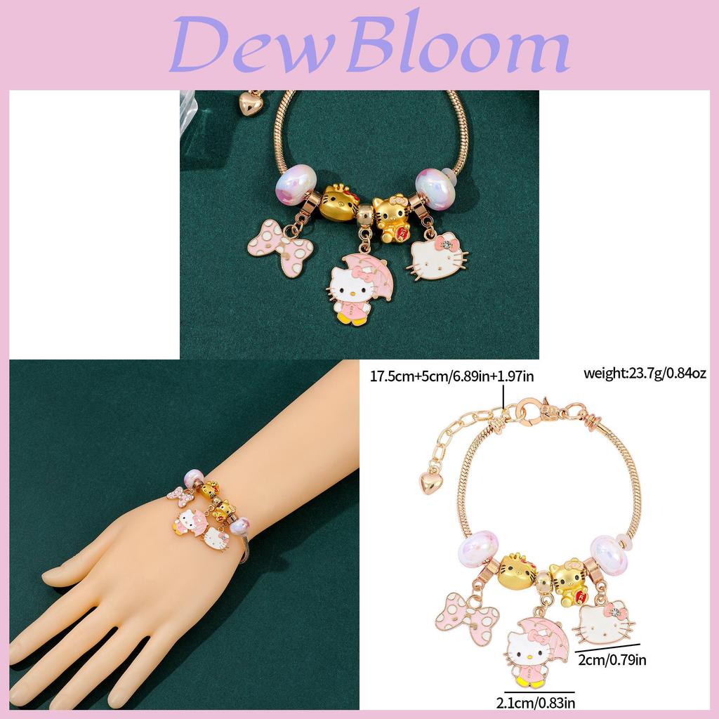 Hello Kitty Jewelry Bracelet With Zinc Alloy Charm For Gift Giving
