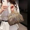 Women's Handbag Rhineste-Embellished Metal Clasp Clutch Elegant Socialite Evening Bag Chain-Strap Shoulder Crossbody Clutch