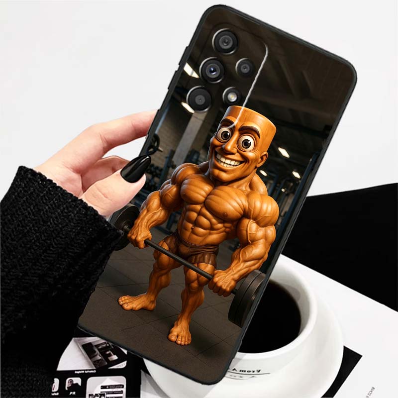 

Tung Tung Tung Sahur Pattern For Samsung A73 A72 A71 A55 A54 A53 A52 A51 A13 A22 A16 A15 A12 A14 A26 A07 5G Black Phone Case Galaxy A16 5G
