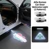 LED Car Door Welcome Light For Car Door Logo Projector Light for Giulietta Mito Stelvio Giulia 2 Patterns Available