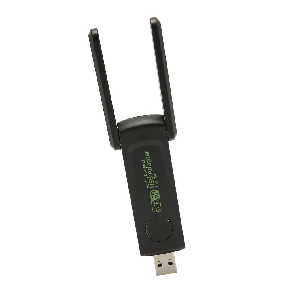 Wireless Network Card Adapter 1300Mbps 2.4G 5G Dual Band Double Antenna USB3.0 WiFi Adapter for PC