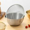 2Pcs/Set Stainless Steel Strainer Washing Bowl Basket Thicken Drainage Basin Vegetable Fruit Baskets Home Kitchen Utensils
