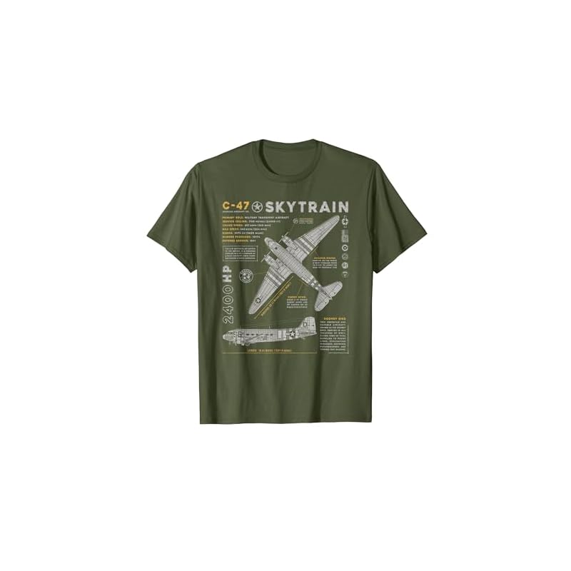 C-47 Skytrain | C47 Douglas Dakota WWII Transport Aircraft T-shirt