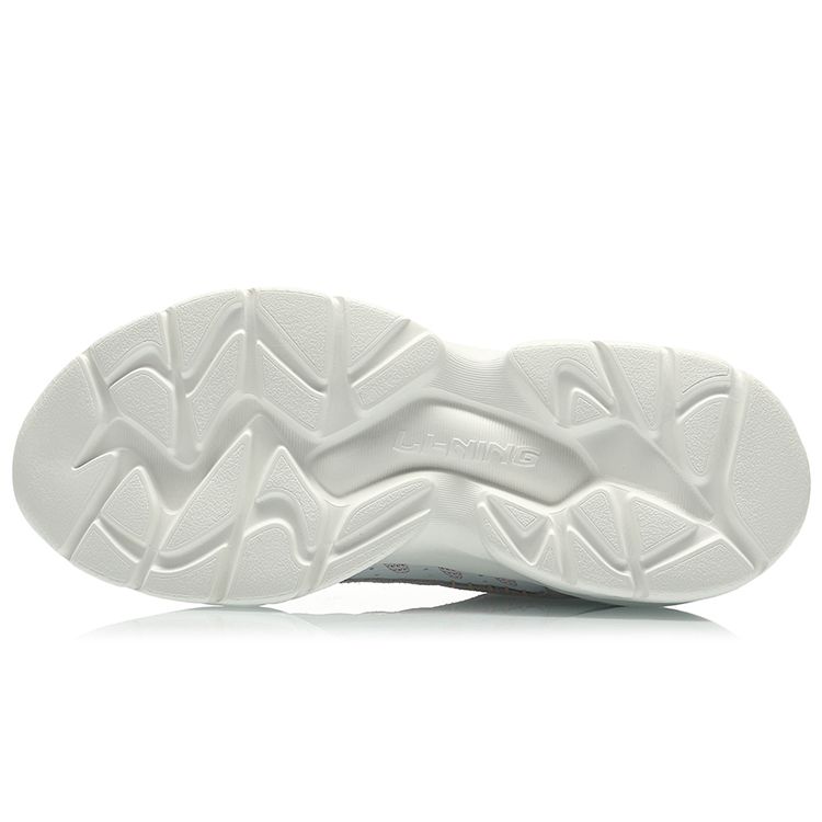 Li Ning Zui Yue Fabric TPU Shock Absorption Non-Slip Wear-Resistant Low-Top Sports Casual Shoes Women sneaker Gray White AGLQ248-3