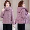 Women's short winter new cotton-padded clothes removable hat thin cotton-padded jacket small hooded foreign jacket