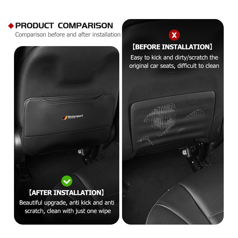 For BMW Car Seat Back Anti Kick Pad Child Anti-Scratch Protective Mat X1 X2 X3 X4 X5 X6 X7 G20 G30 6GT E46 E90 E60 F10 E39