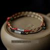 Koi Attached 925 Sterling Silver Lucky Bracelet Red Rope Male and Female Better Luck Carrying Strap Small Gift Couple Gift Wrist Decorator