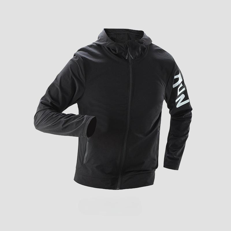 

Мужская куртка для бега Весенний ветрозащитный костюм Ветрозащитная для тренировок Весна и Осень Спортивная одежда Водонепроницаемая, Защита от дождя и Быстросохнущая На открытом воздухе С капюшоном Для езды S чёрный
