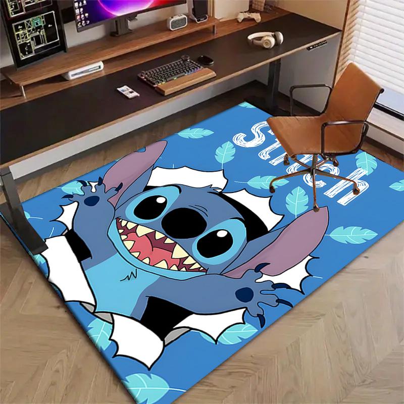 1pc S-Stitch Design Printed Area Rug Carpet for Bedroom Living Room Home Decor Rugs Mat Non Slip Mat Rug for Bedside