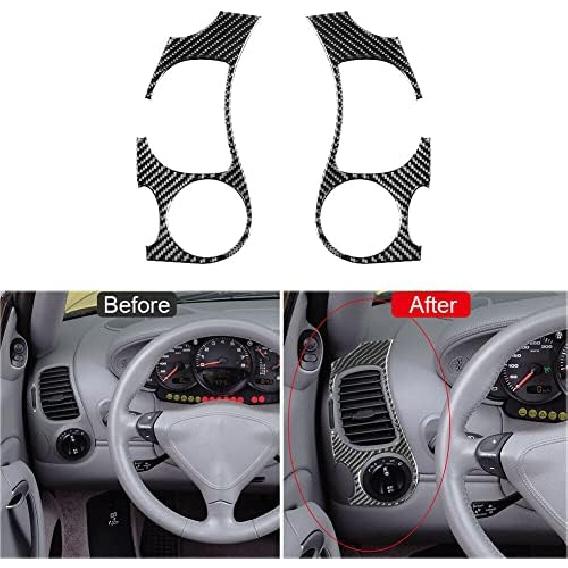 Automotive Carbon Fiber Side Vent Cover Trim for Porsche Boxster/996 1998-2004