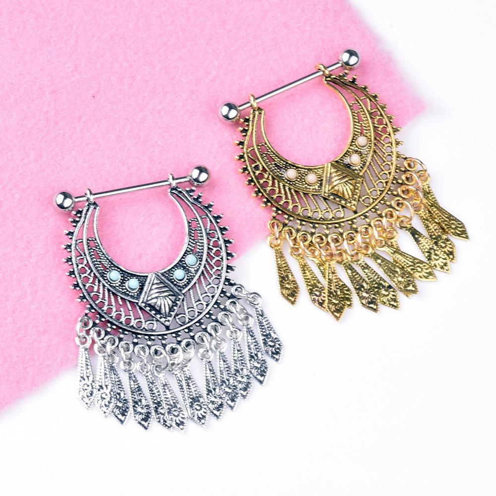 Der neue Brustwarzenring Bosumian Wind Retro Pine Soverell Ring Milchring