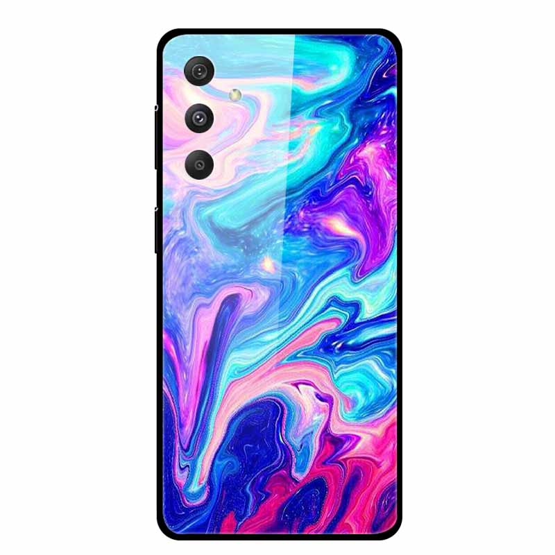 For Samsung Galaxy M54 M34 M14 Case Luxury Tempered Glass Back Cover Hard Case Samsung Galaxy M 54 Capa Fundas Coque Colorful