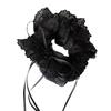 Lace Bow Big Hair Ring Women'S Large Intestine Ring Headband Premium Head Flower Hair Accessories Headgear
