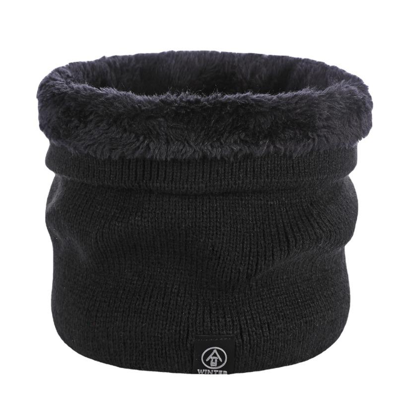 Autumn and winter new solid color pullover warm neck cover couple knitted wool scarf winter scarf