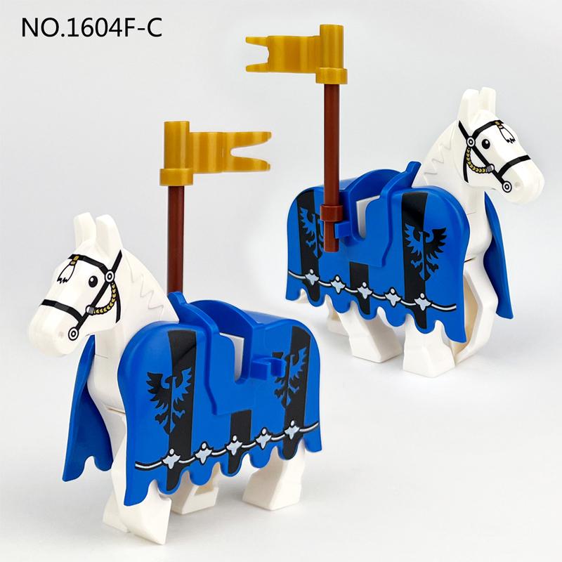 MOC Zoo Animals Building Blocks African Elephant Camel Deer Wolf Crocodile Tiger Lion Sheep Warhorse Mini Brick Kid Toy Gift S06