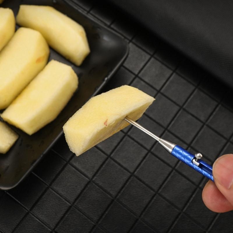 Schlüsselanhänger Titanlegierung Integriertes Design Teleskop-Zahnstocher mit Schutzhülle Halter für Outdoor-Camping Picknicks