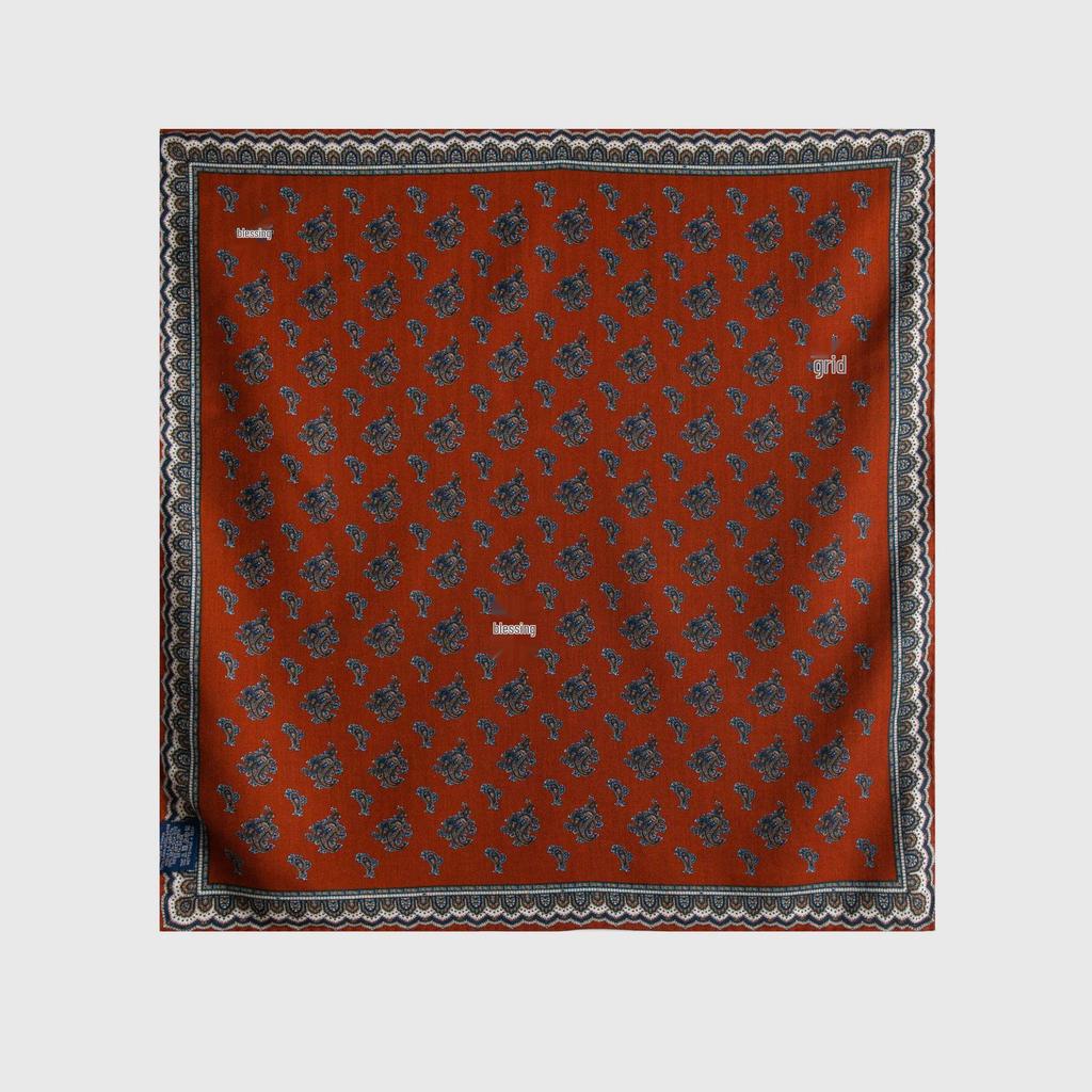 Double-Sided Cashew Print Wool Scarf: Elegant Women's Autumn Shawl