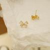Exquisite Zirconia Butterfly Stud Earrings - Versatile and Fashionable Jewelry