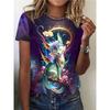 Women's newTT-shirt Autumn Short Sleeve Fashion Printed Round Neck Base Shirt Casual Top