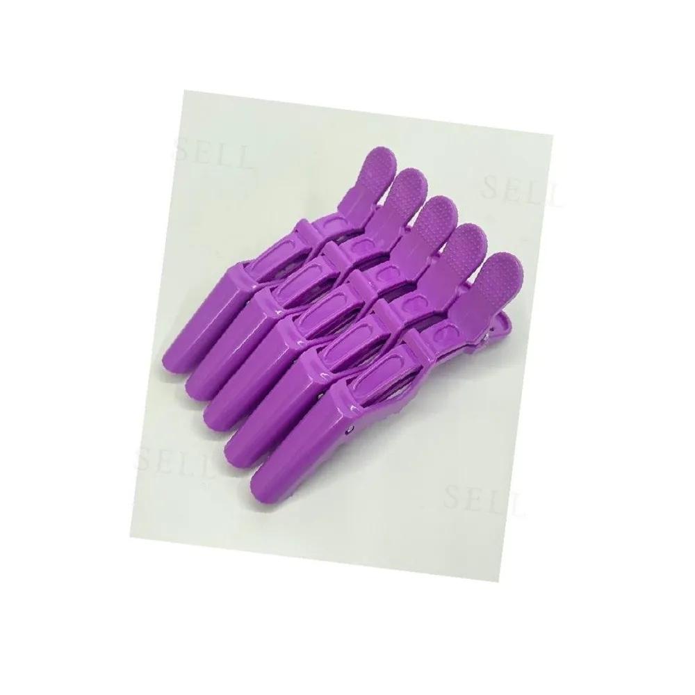 Alligator Tweezers Claw Clip Purple 5P Alligator Claw Clip Hair Clip Lightweight Claw Clip