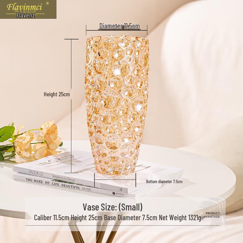 Flavinmci Thickened Polka Dot Crystal Glass Vase