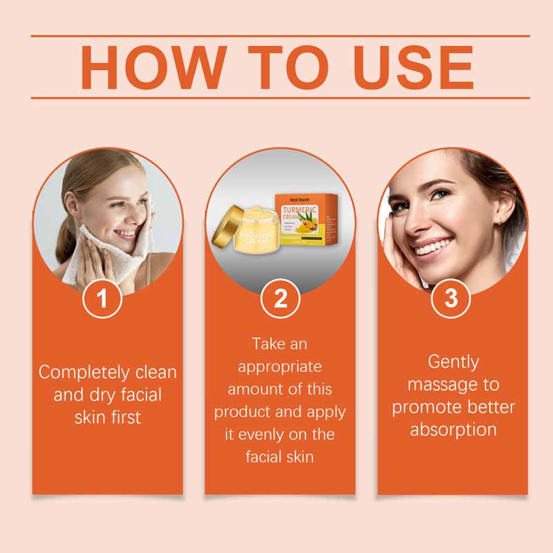 Moisturizing Turmeric Facial Cream Damaged Skin Repair Deep Hydration Nourishing Brightening Face Cream Tender Skin Care Beauty
