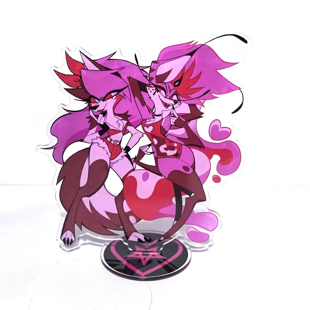 Helluva Boss Figures Acrylic Stand Fashion Anime Action Figure Accessories Collection Toys Desktop Ornaments Kids Gift Poseable Articulated Scale