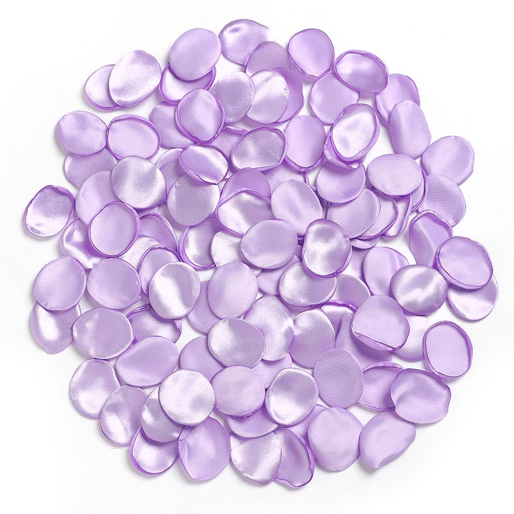 

100/200 шт. Розовые 4 см Шелковые лепестки роз Романтическое украшение комнаты Свадебный декор для корзинок девочек-цветочниц На стол для ужина Девичники 200Pcs фиолетовый