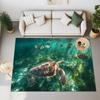 3D Sea Fish Turtles Big Carpet For Bedroom Living Room Super Soft Absorbent Sponge Bathroom Floor Mat Cute Toilet Rug Non-slip