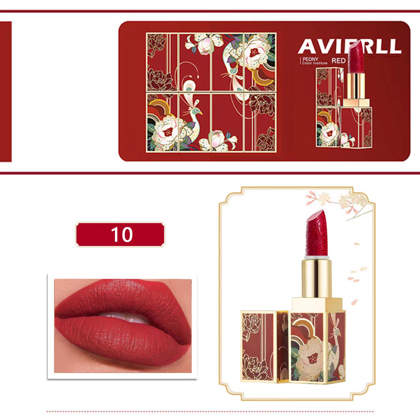 

AVierll Зволожуюча матова оксамитова помада - Китайський стиль, Стійка, Безбарвний бальзам