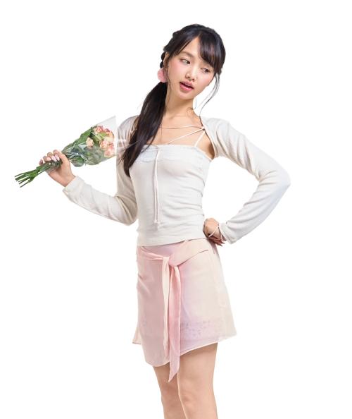 Poeoling Rosy Midi Skirt (Pink)