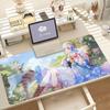 Genshin Impact Kamisato Ayaka Anime Große Gaming-Mauspad-Schreibtischmatte Tastaturmatte für Laptop-Computer Home-Gaming-Schreibtischdekoration