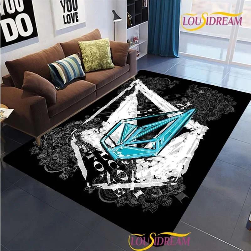 Moderner Markenteppich für Wohnzimmer, Schlafzimmer, Tischdekoration, Küchentür, rutschfeste Fußmatten, Alfombra Geburtstagsgeschenk