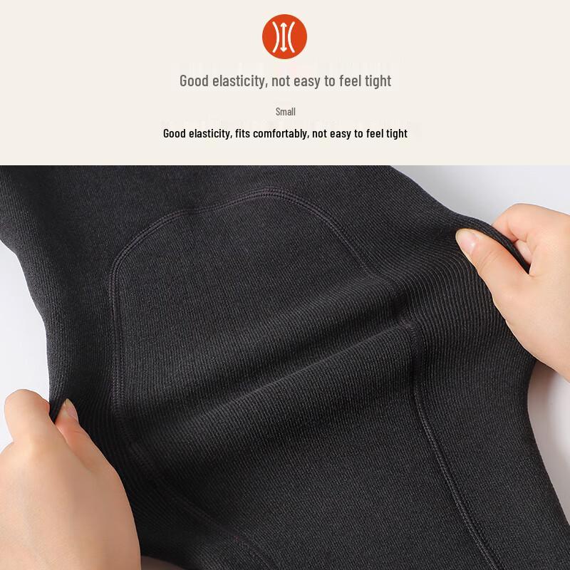 Langsha Men's Lambswool Fleece Lined Thermal Pants with Knee Support