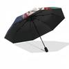 1pc Outdoor Umbrella with Anime Character Print - Automatic Opening/Closing, Portable 3-Fold Design, 8-Rib Iron Frame - Perfect Gift for Fans, Tr