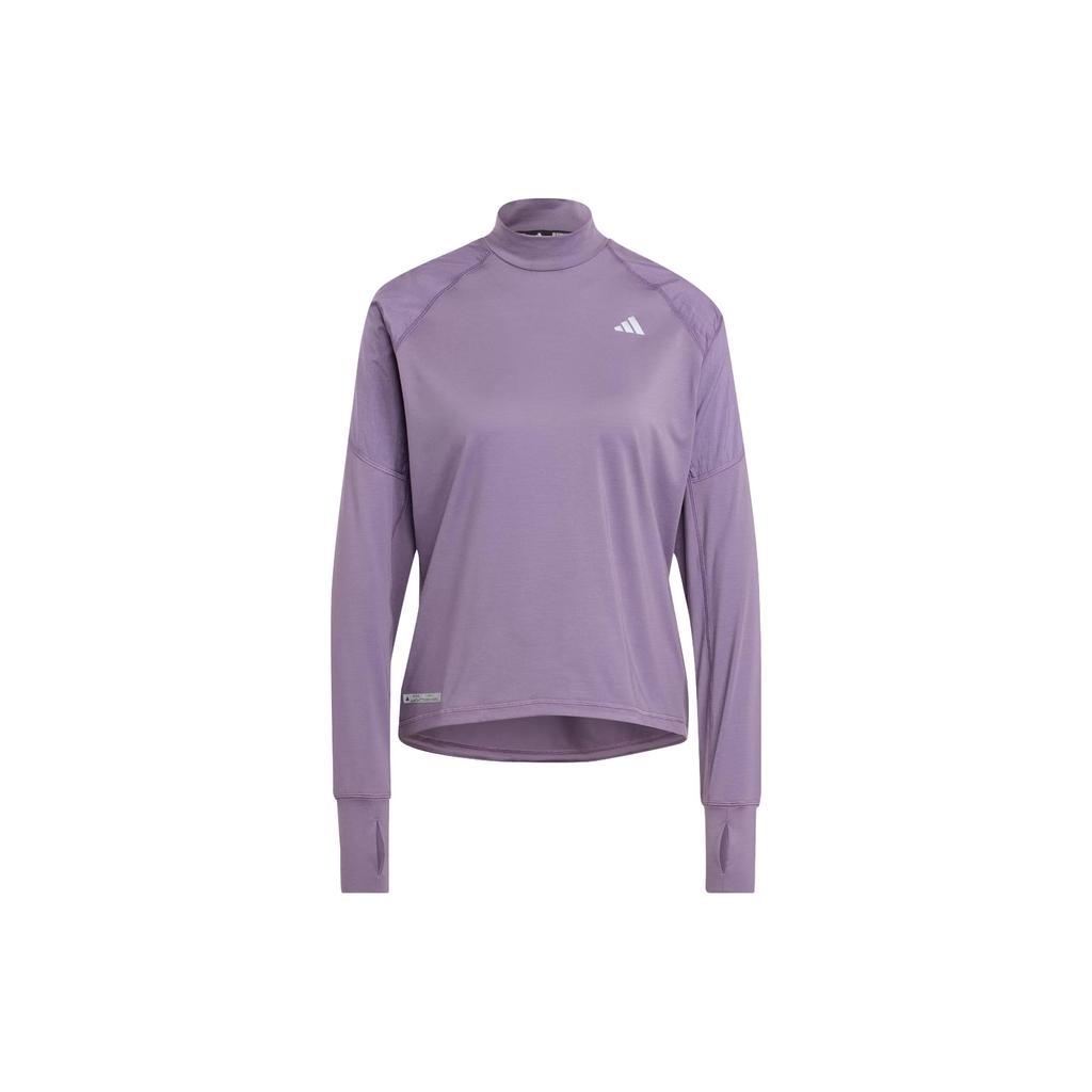 Adidas Ultimate Sweatshirt With Solid Color Logo Long Sleeve T-Shirt Women Tops Purple IM1881