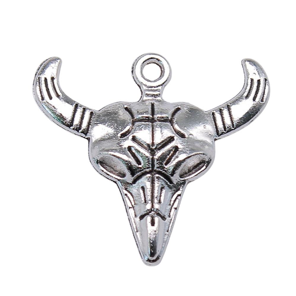 

10шт Скот Амулеты Амулеты Античное серебро Цвет Цинковый сплав 25X28mm