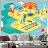 Tropical Beach Wall Tapestry Ocean Sunset Summer Vibes Home Decor Room Aesthetic Hippie Wall Hanging Dorm Decor Gift Coastal Dec
