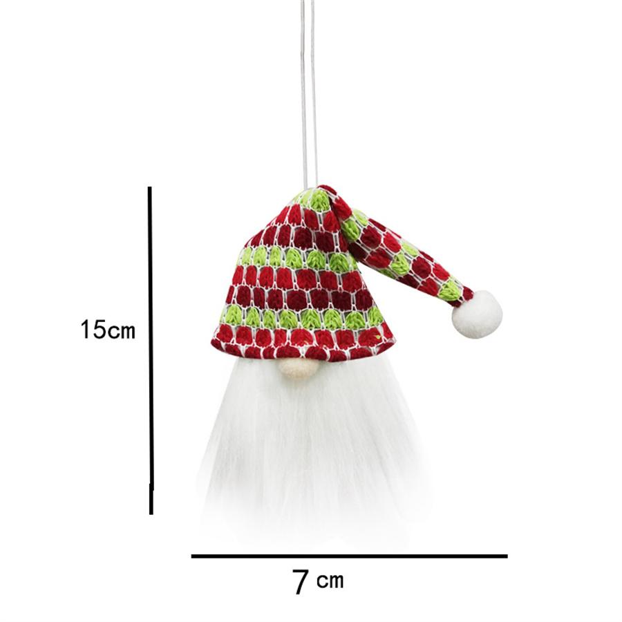 6PCS Christmas Faceless Gnome Doll Elf Pendant Xmas Tree Hanging Ornaments