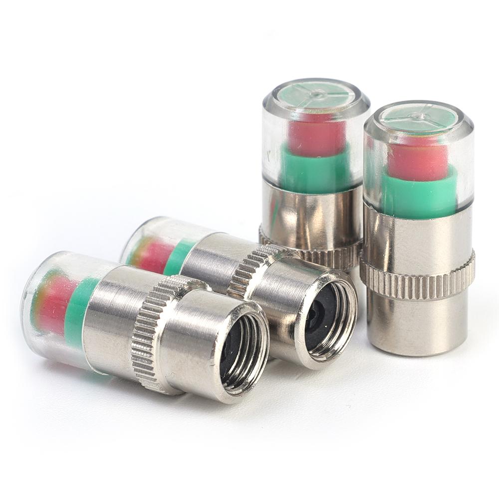 

Индикатор давления в шинах автомобиля Сигнализация контроля давления в шинах Колпачок клапана Датчик контроля давления в шинах Инструменты для обнаружения внешнего клапана 4pcs