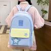 Three-Piece Backpack Set Color Contrast Schoolbag Girls Large Capacity Backpack for Primary and Secondary School Students