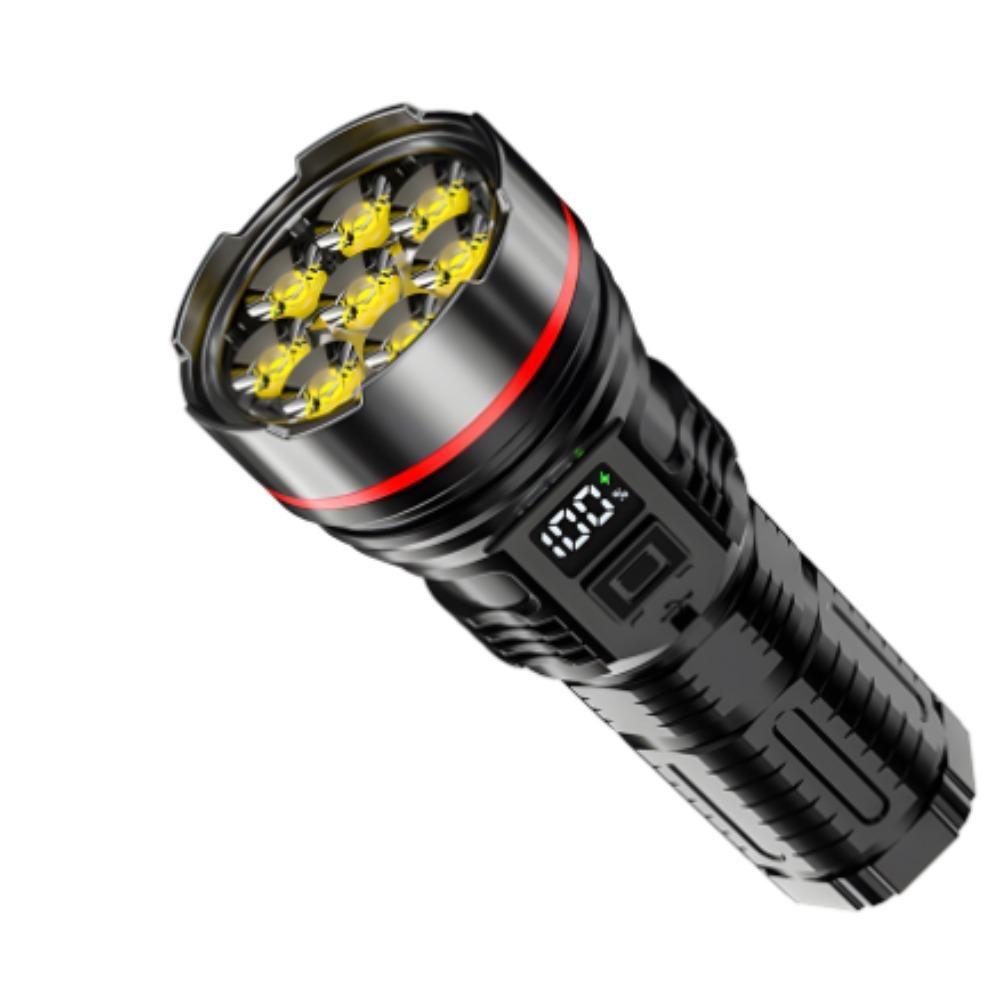 Strong Light LED Flashlight Built-in Battery USB Rechargeable Portable LED Light Waterproof ABS Camping Torch Outdoor Lantern