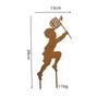 Rusty Metal Bird Silhouette: Retro Garden Tree Ornament