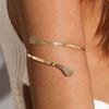 Spiral Metal Starfish Open Cuff Bangles Water Drop Shape Fashion Butterfly Arm Chain  Dress Up