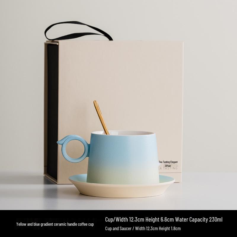 Creative Ceramic Coffee Cups - Elegant Mugs for Home or Office and Perfect Company Souvenir