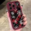 Christmas Snowflake Pattern Phone Case for iPhone 17 16 Pro Max Air 15 14 Plus 13 12 11 7 8 XR X XS 16e SE2 Shockproof Cover