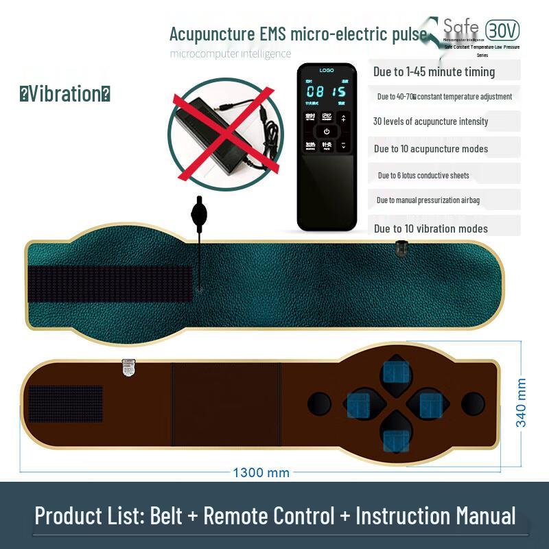 

Mussels Vibration Heat Waist Massager Belt