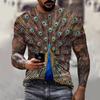 Summer New Foreign Trade 3DT-shirt Casual Men's T-shirt Short-sleeved 3D Printed T-shirt Cat