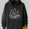 Fashionable Creative Christmas Tree Print Sweatwear Thick Warm Autumn Winter Loose Oversized Casual Versatile Long Sleeves Coat Hoodies